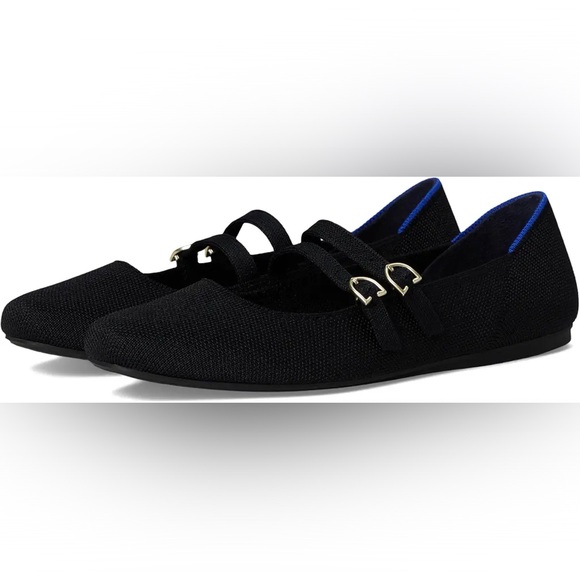 Rothy's Shoes - ROTHY’S THE DOUBLE BUCKLE MARY JANE FLAT, BLACK, SIZE 8